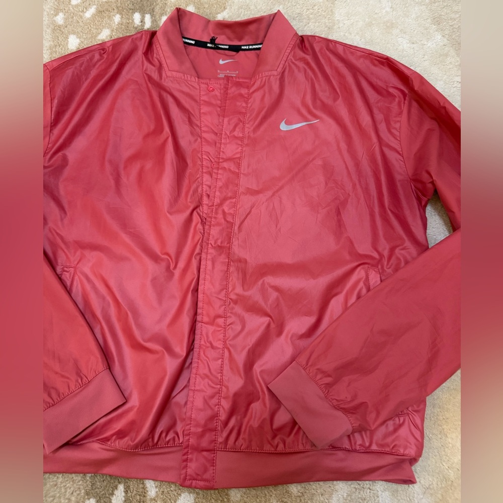 Nike Running magenta pink snap button logo windbreaker women’s size medium - Picture 5 of 13